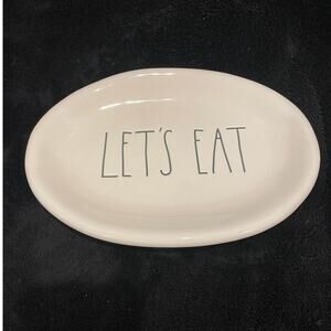 Rae Dunn Let's Eat 8" Oval Plate